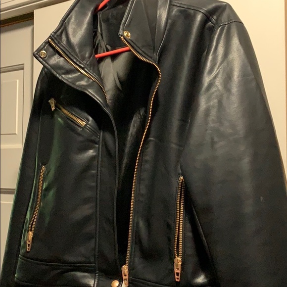 rose gold leather jacket